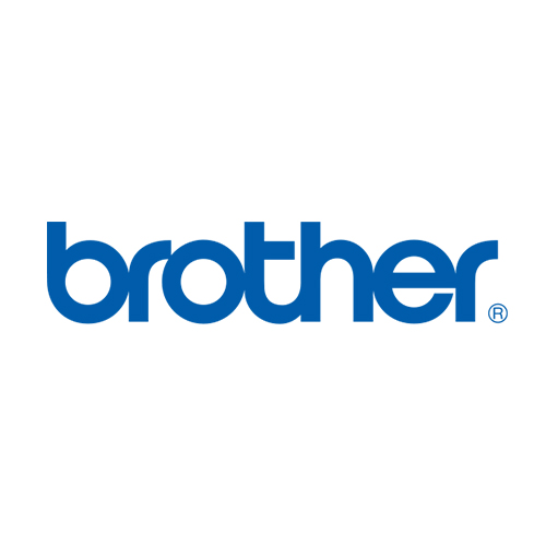 Brother-logotyp i blått med ordet brother i gemener och modernt typsnitt.